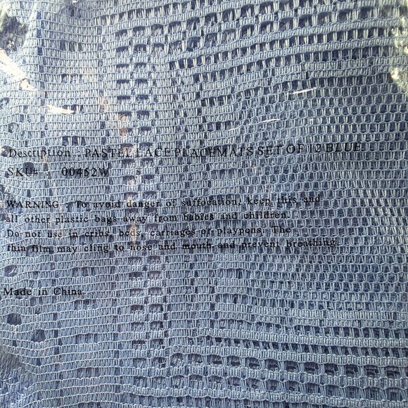 Set of 12 lace placemats Purple violet Polyester cottagecore grannycore - Picture 6 of 6